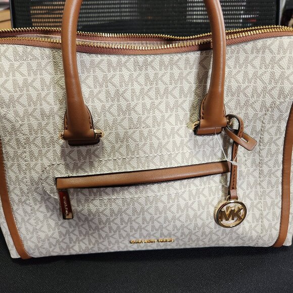 NWT Michael Kors Carine Lg Satchel - Picture 1 of 5